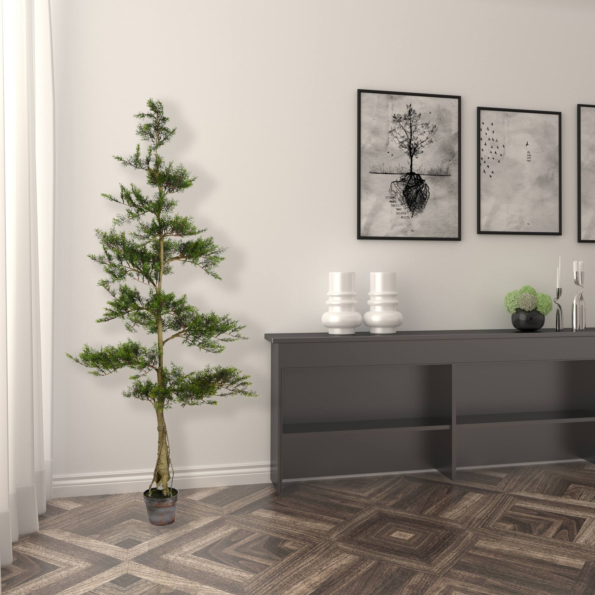 6ft. Potted Artificial Cedar Tree